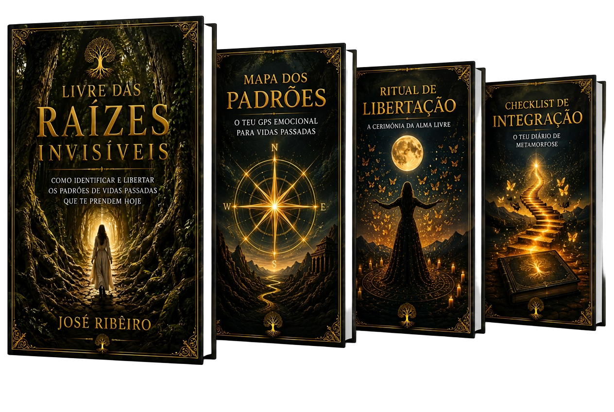 Kit de Transformação Raízes Invisíveis: livro principal, Mapa dos Padrões, Ritual de Libertação e Checklist de Integração